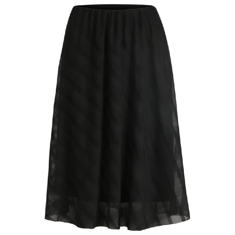 Midi skirt in patterned tulle