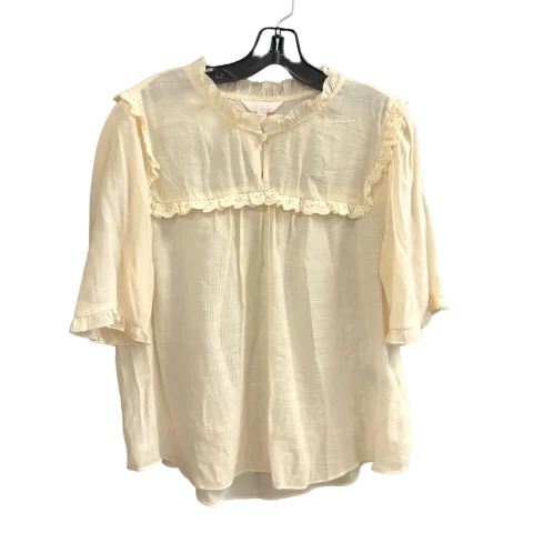 Beige Top Short Sleeve Lc Lauren Conrad, Size L