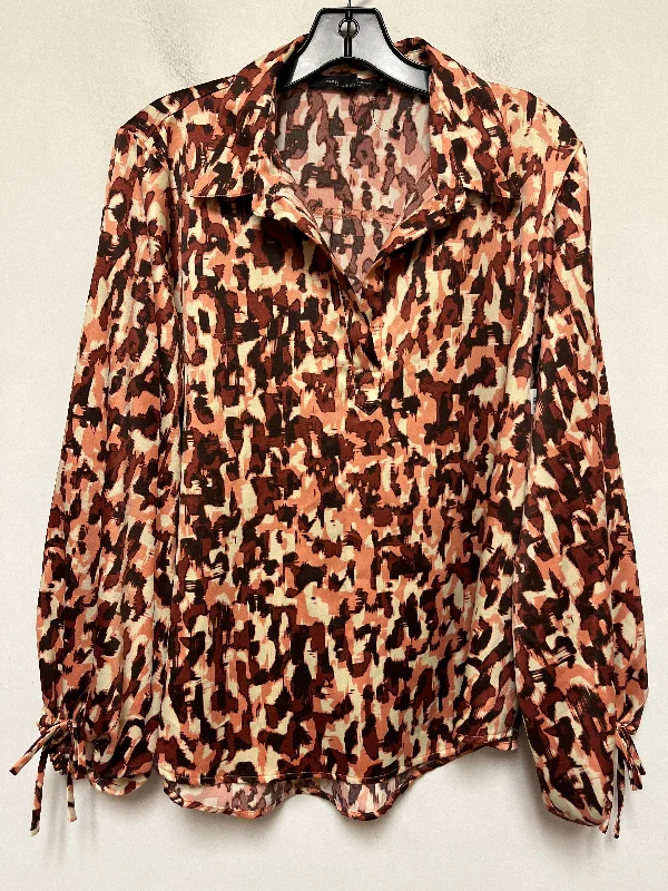 Top Long Sleeve By Marc New York In Multi-colored, Size: L