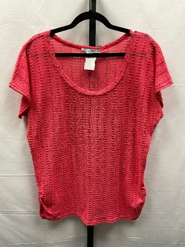 Pink Top Short Sleeve Maurices, Size L