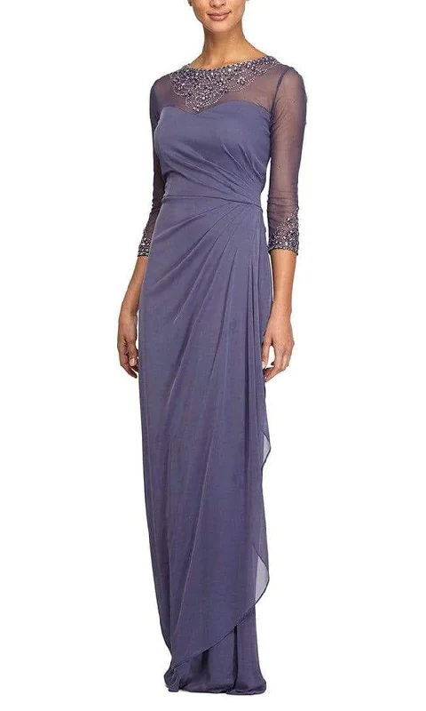 Alex Evenings - 232833 Embellished Quarter Length Sleeve Formal Dress