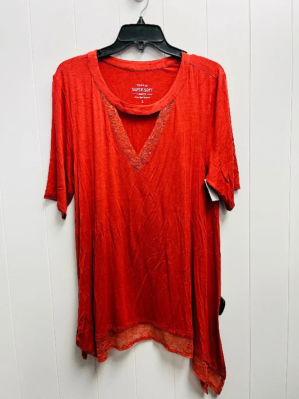 Orange Top Short Sleeve Torrid, Size 1x