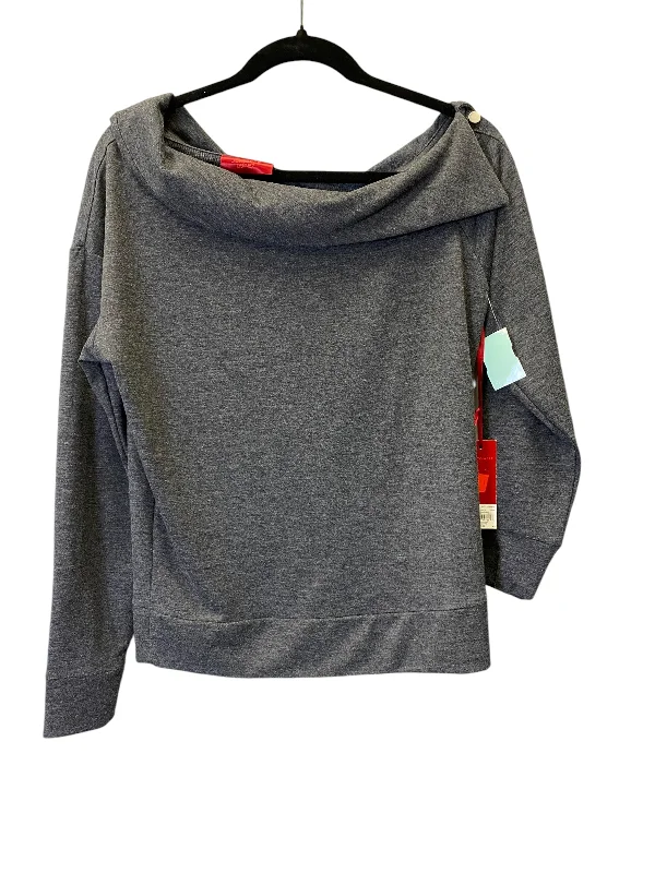 Top Long Sleeve By Jennifer Lopez In Grey, Size: Xs