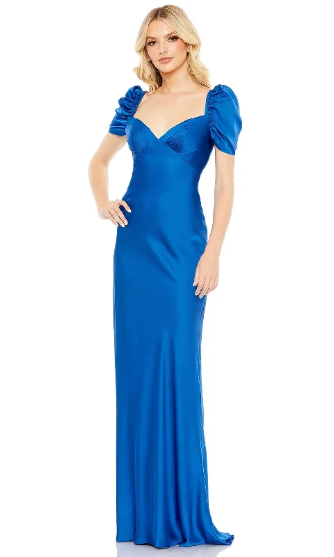 Ieena Duggal 68332 - V-Neck Satin Evening Dress