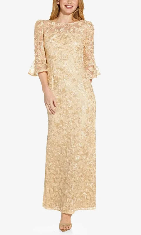 Adrianna Papell AP1E209481 - Bell Sleeve Lace Evening Gown