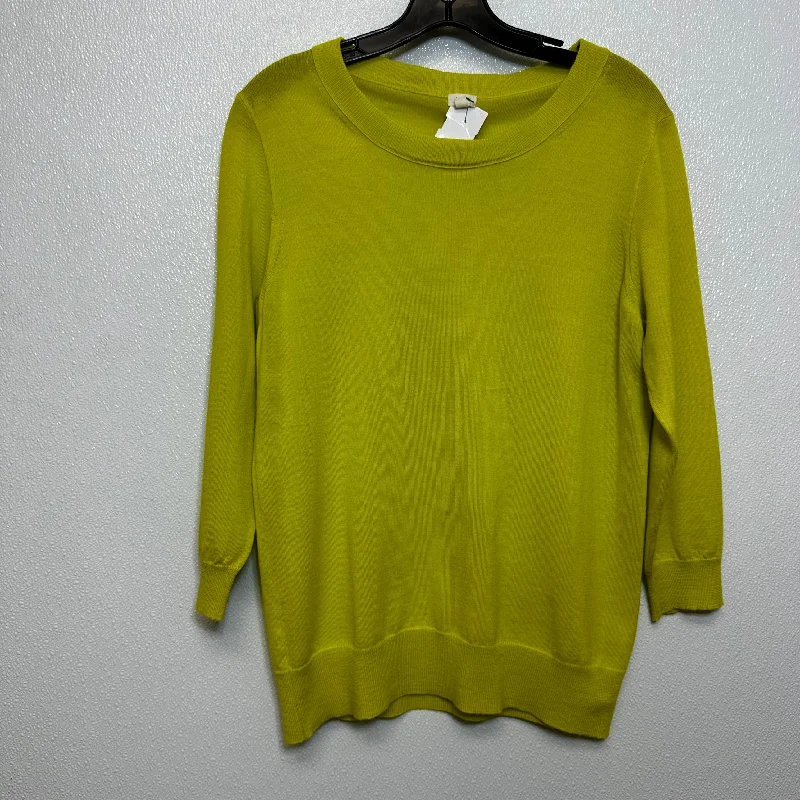 Top Long Sleeve By J Crew O In Yellow, Size: M