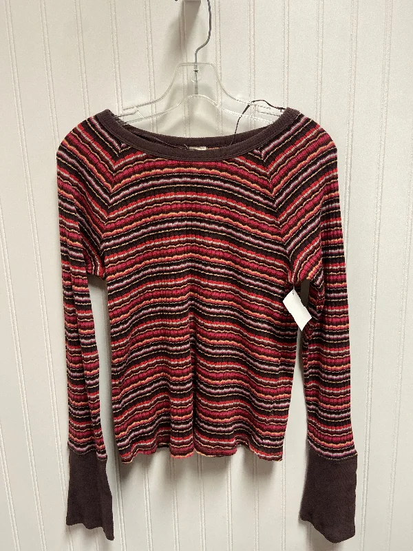 Top Long Sleeve By We The Free In Striped Pattern, Size: L