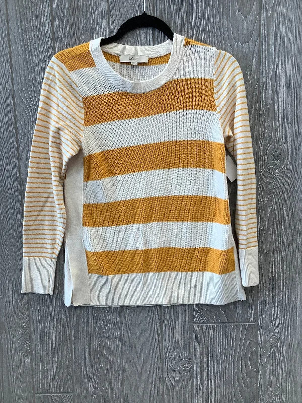 Top Long Sleeve By Loft In Orange, Size: S