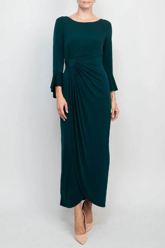 Connected Apparel T1312137M1 - Scoop Gathered Side Evening Dress