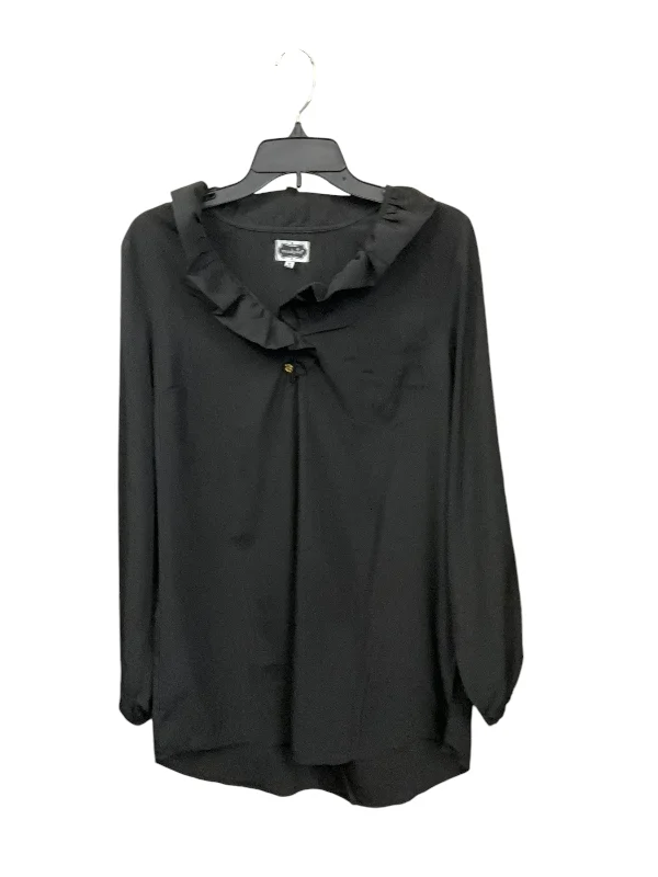 Top Long Sleeve By Mudpie In Black, Size: M