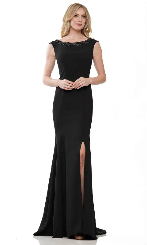 Marsoni by Colors MV1247 - Scoop Neck Beaded Evening Gown