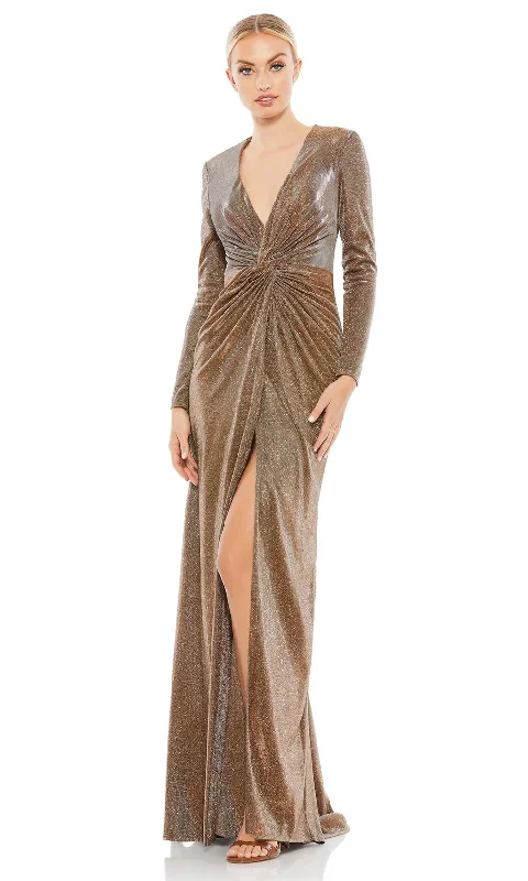 Ieena Duggal 261941 - Metallic Twist Front Evening Dress