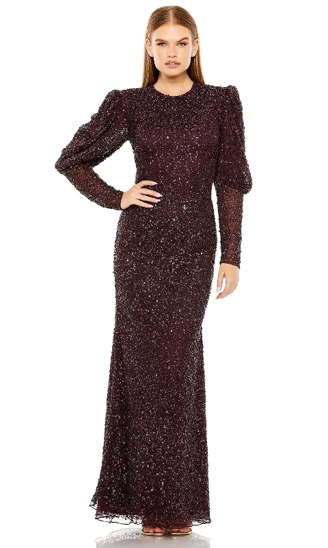 Mac Duggal 24000 - Puff Sleeve Sequin Evening Dress