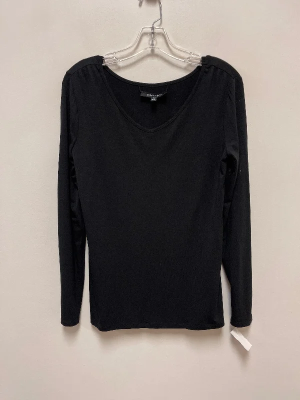 Top Long Sleeve Basic By Ellen Tracy In Black, Size: M