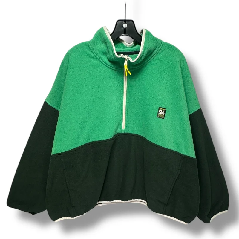 Jacket Fleece By Old Navy In Green, Size: 3x