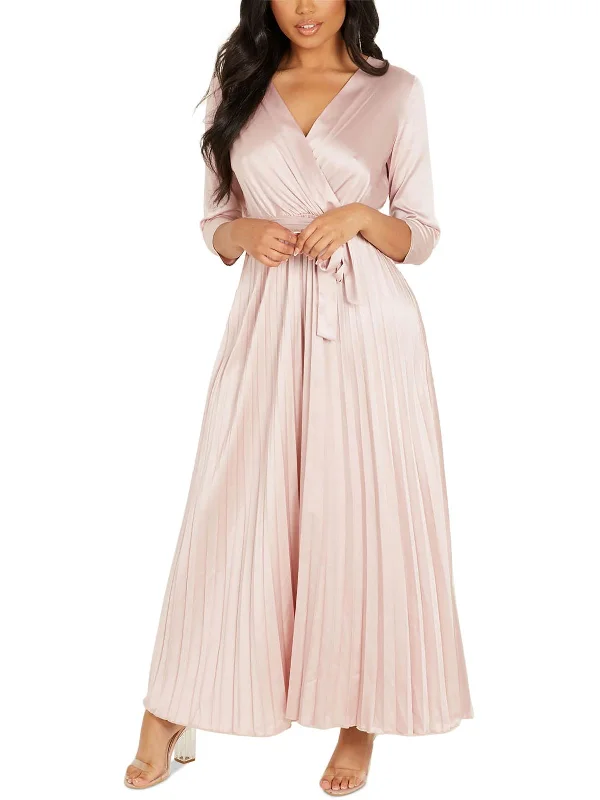 Womens Satin Long Maxi Dress