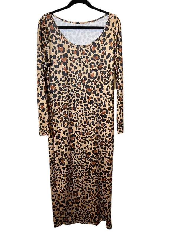 Dress Casual Maxi By Cmc In Leopard Print, Size: Xxl