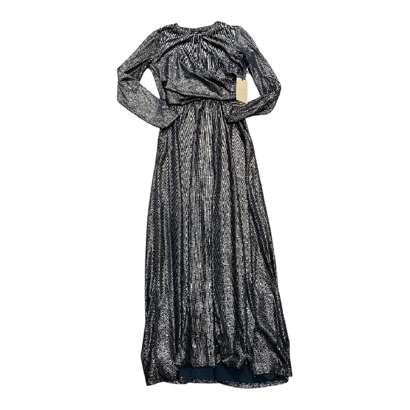 Dress Casual Maxi By Halogen In Black & Gold, Size: S