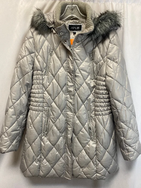 Coat Puffer & Quilted By Apt 9 In Grey, Size: L