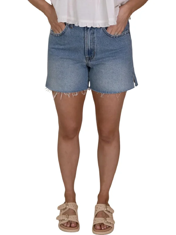 Luna Denim Shorts In Medium Wash