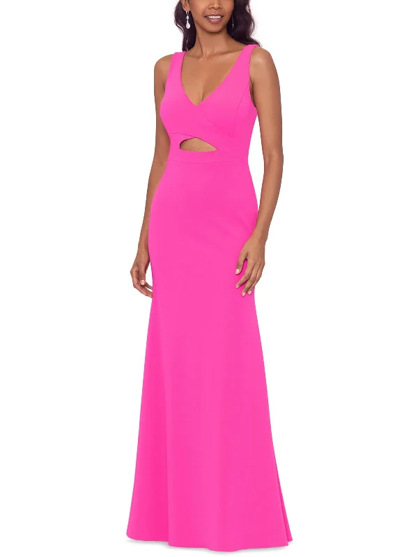 Womens V-Neck Maxi Evening Dress