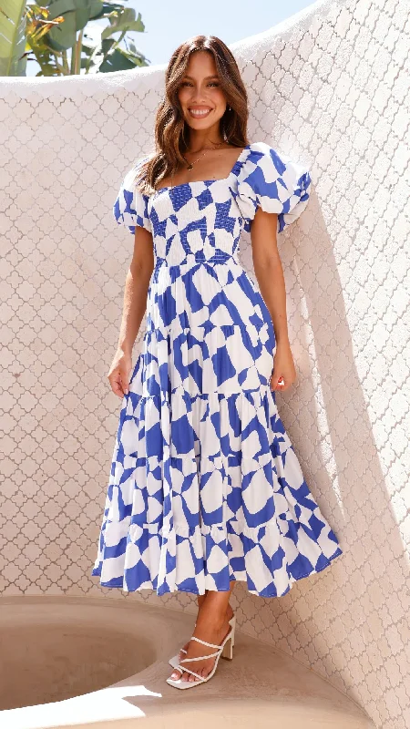 Bronty Maxi Dress - Blue