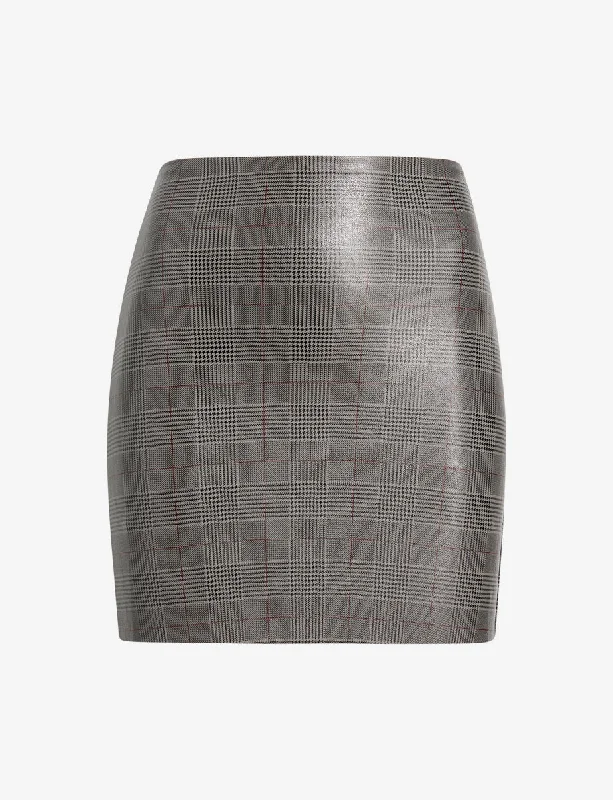 Faux Leather Print Micro-Mini Skirt