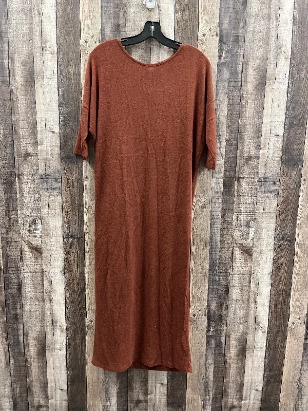 Dress Casual Maxi By Bobeau In Brown, Size: M