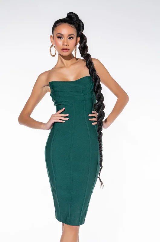 EMILIA BANDAGE TUBE MIDI DRESS