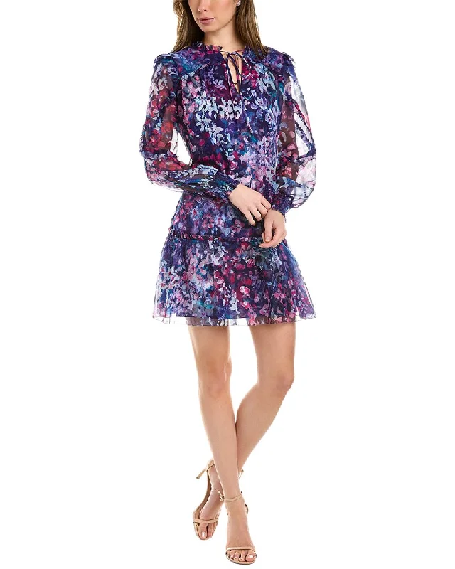 Marchesa Notte Floral Mini Dress