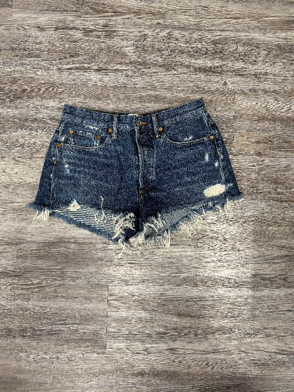 Shorts Designer By Agolde In Blue Denim, Size:4