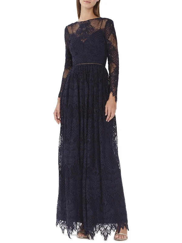 Womens Lace Maxi Evening Dress