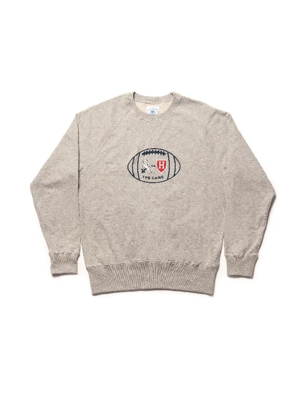 YALE X HARVARD SWEATSHIRT FOOTBALL - GREY