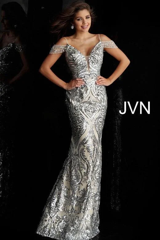 Jovani 67256 Prom Long Off Shoulder Formal Dress