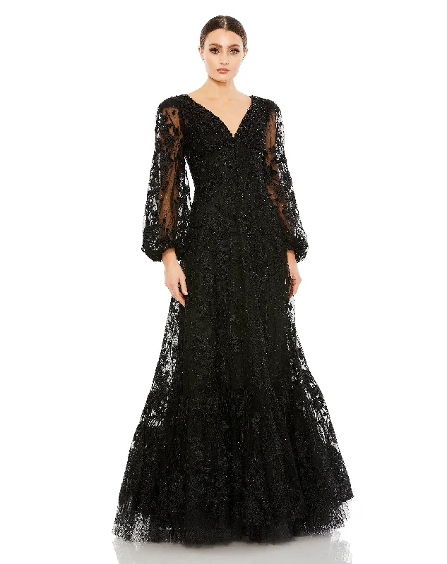 Mac Duggal 20430 Long Mother of the Bride Lace Formal Gown