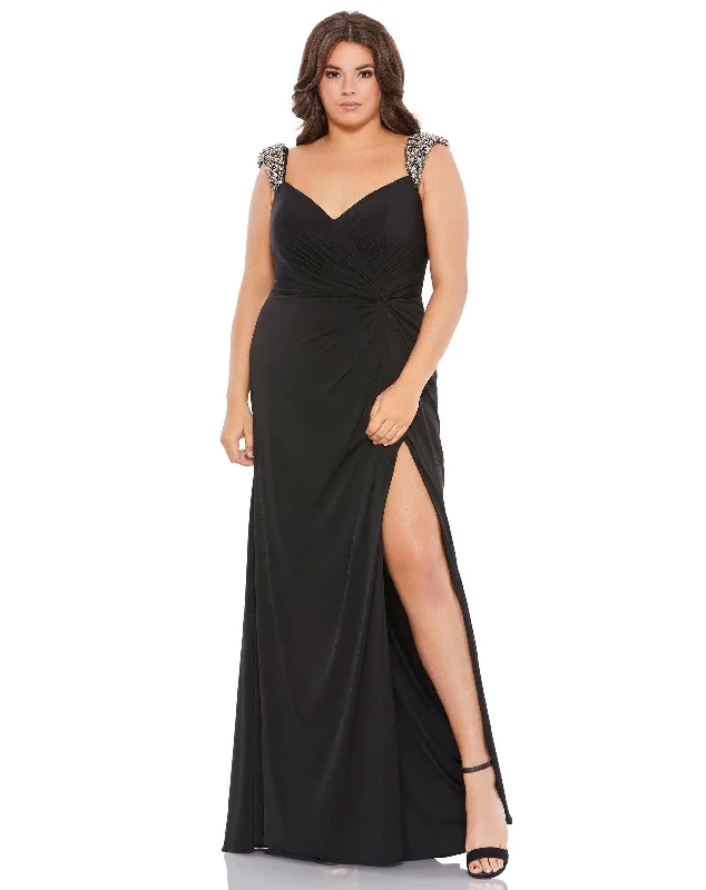 Mac Duggal 49312 Long Formal Plus Size Beaded Gown