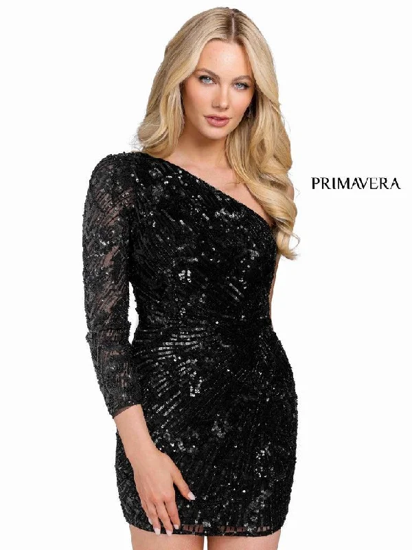 Primavera Couture Short Fitted Prom Dress 3839