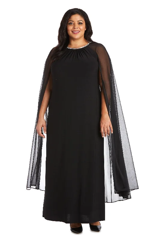 R&M Richards 2487W Plus Size Long Formal Cape Gown Sale