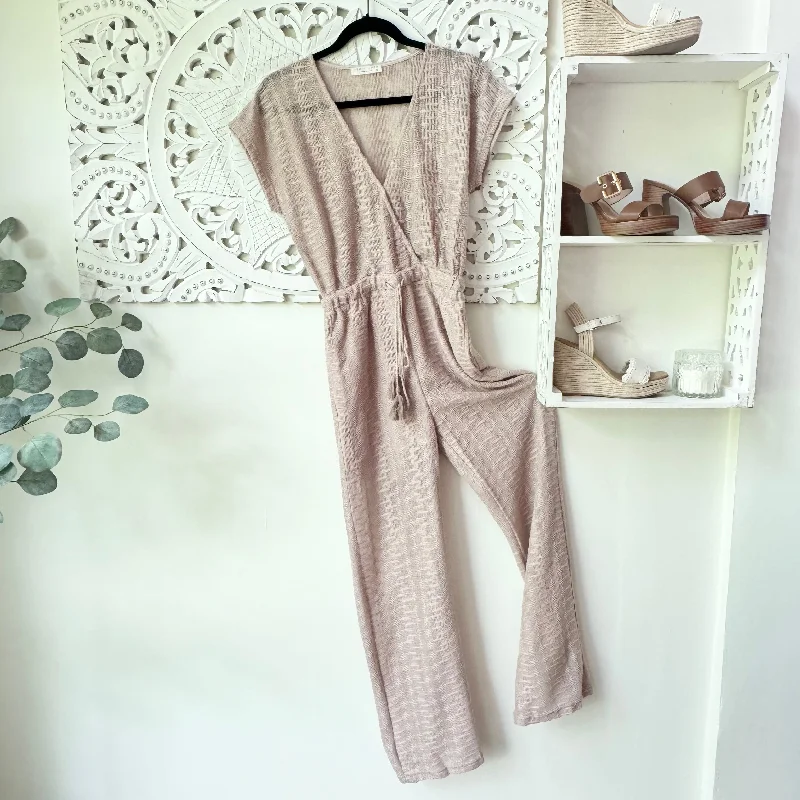 Beach Babe Knit Jumpsuit in Mauve