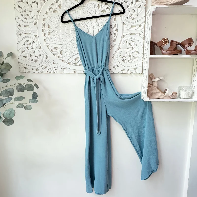 Chic Always Blue Wide Leg Jumpsuit