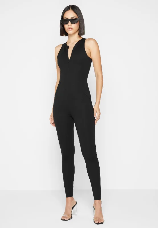 Éternelle Sleeveless Jumpsuit - Black