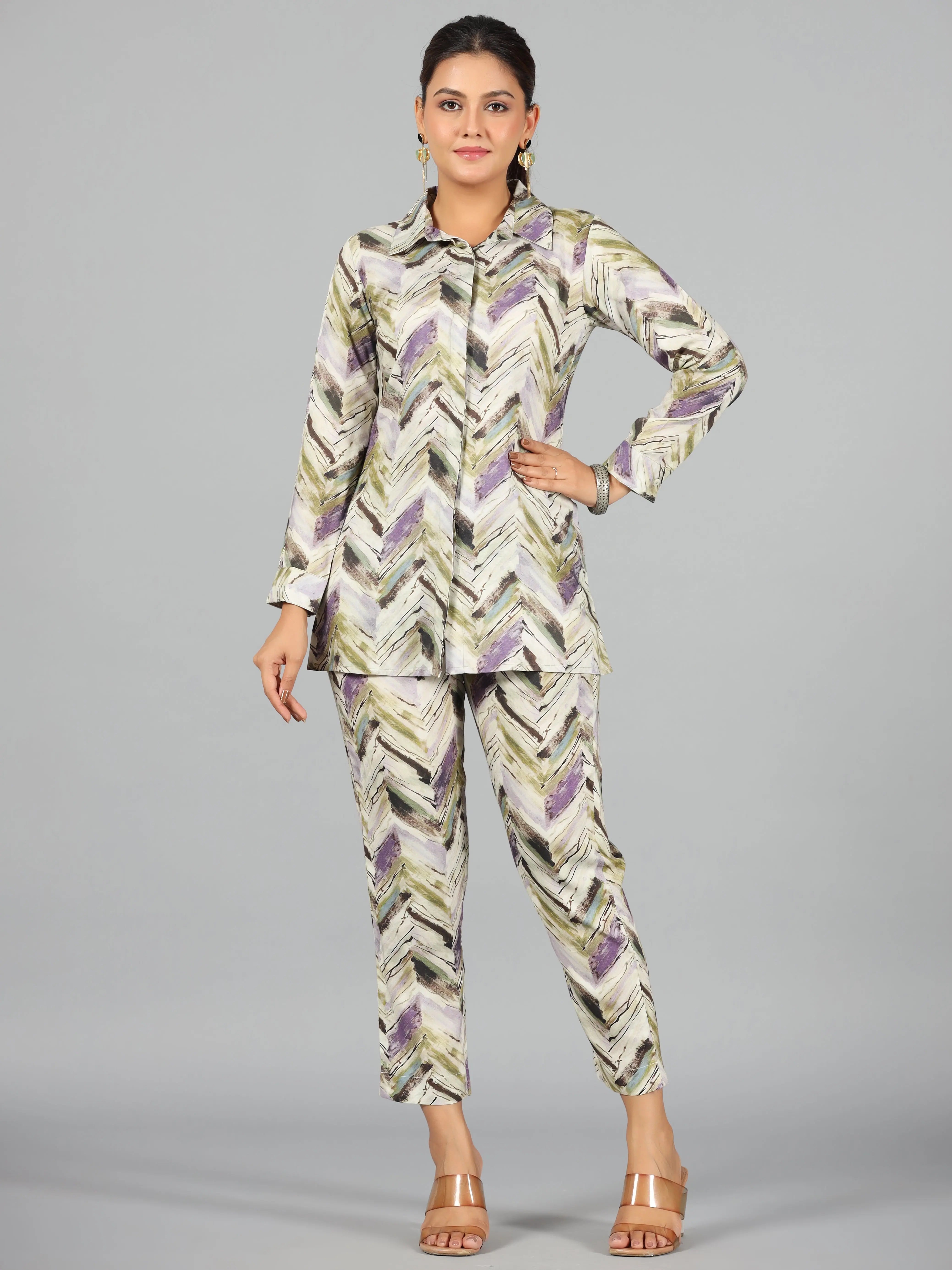 Women Printed Standard Green Jumpsuits & Sets